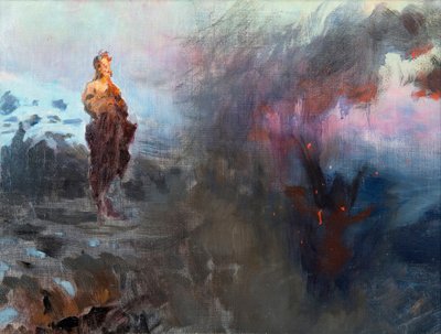 キリストの誘惑』イリヤ・イェフィモビッチ・レーピン（1844-1930）の絵画、-油彩・キャンバス、47x60-個人蔵 作： Ilya Efimovich Repin