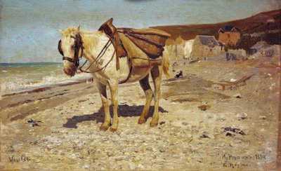 ヴューレスの石を運転する馬 作： Ilya Efimovich Repin