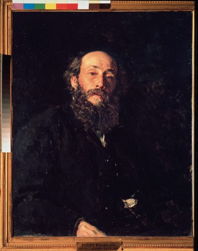 芸術家ニコライ・ゲ (ゲイ) (1831-1894) の肖像画。 Ilya Repin (Ilia Repin) (1844-1930) の絵画、キャンバスに油彩 作： Ilya Efimovich Repin