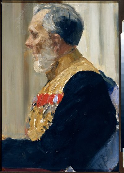 コンスタンティン・イワノビッチ・フォン・デア・パイエン伯爵の肖像画。 Ilya Yefimovich Repin (Ilia Repin) (1844-1930) の絵画、キャンバスに油彩 作： Ilya Efimovich Repin