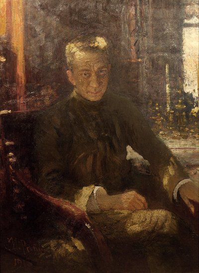 アレクサンドルケレンスキー1881-1970、1917-1918の肖像。 作： Ilya Efimovich Repin