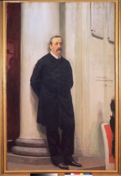 作曲家・化学者のアレクサンドル・ボロディン（1833-1887）の肖像 作： Ilya Efimovich Repin