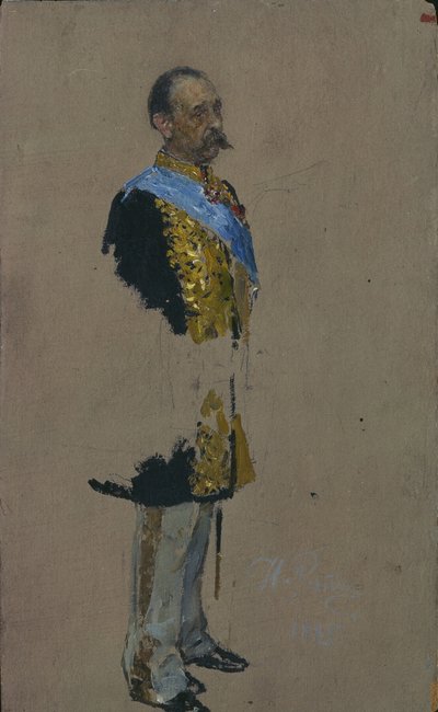 カウントドミトリーアンドレエヴィッチトルストイの肖像1823-1889、1885 作： Ilya Efimovich Repin