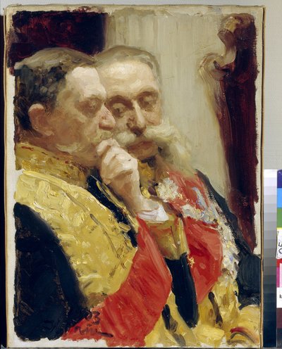 国家評議会のI.GoremykinとN. Gerardメンバーの肖像 作： Ilya Efimovich Repin