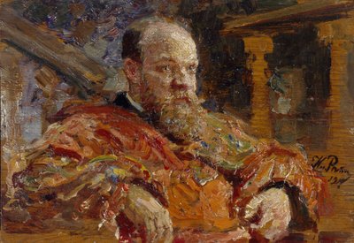 Pavel Viktorovich Delarov 1851-1913、1910の肖像 作： Ilya Efimovich Repin