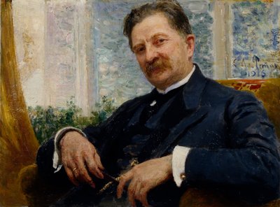 YMヴェンジェロフの肖像、1916 作： Ilya Efimovich Repin