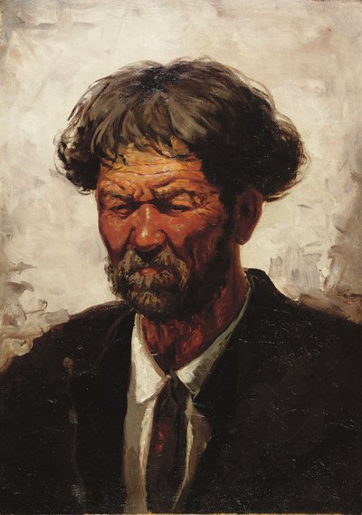 男の肖像、 作： Ilya Efimovich Repin