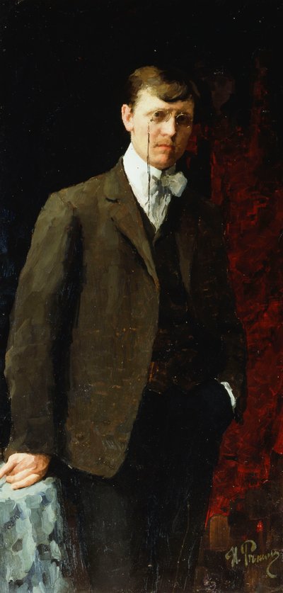 男の肖像、おそらくイヴァン・ゲオルギエビッチ・ドロズドフ 作： Ilya Efimovich Repin