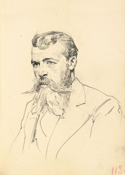 口ひげとあごひげを持つ男の肖像c。 1872-1875 作： Ilya Efimovich Repin