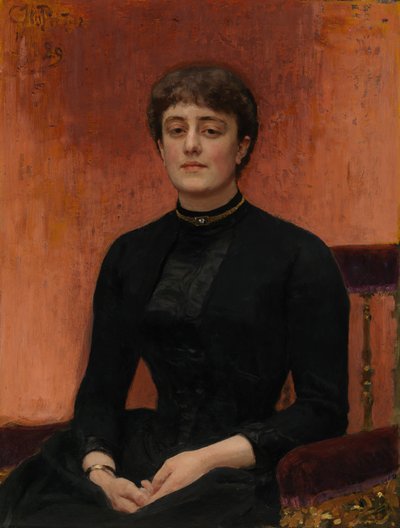 芸術家エリザヴェータ・ズヴァンツェヴァの肖像 作： Ilya Efimovich Repin