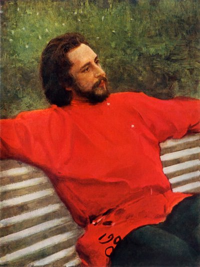 詩人レオニード・ニコラエヴィッチ・アンドレーエフの肖像、1905年、1965年。 作： Ilya Efimovich Repin