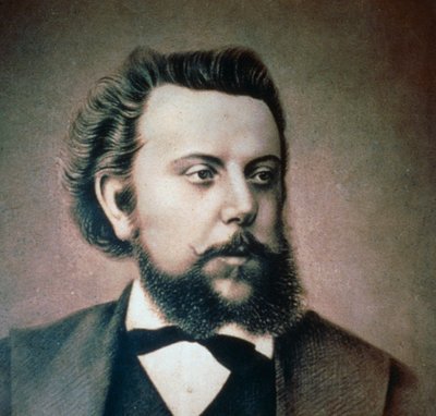 ロシアの作曲家モデスト・ムソルグスキーの肖像（トロペッツ） 作： Ilya Efimovich Repin
