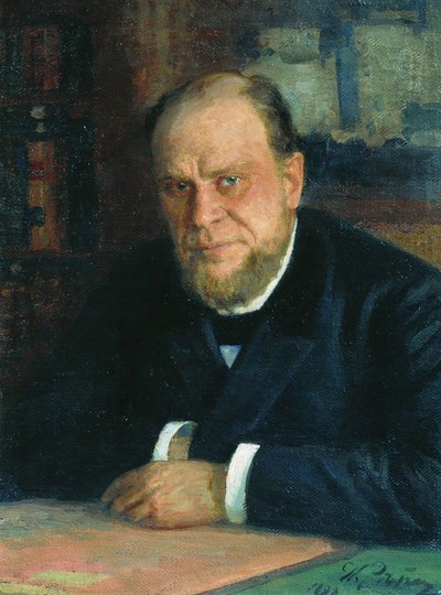 弁護士と著者の肖像Anatoli Fyodorovich Koni 1844-1927、1898 作： Ilya Efimovich Repin