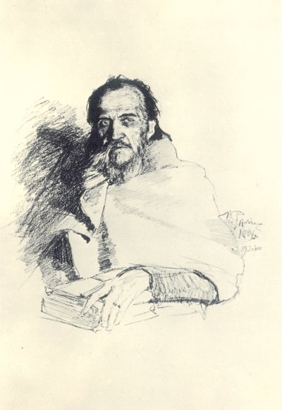 詩人ヤコフ・ポロンスキー1820-1898、1896の肖像 作： Ilya Efimovich Repin