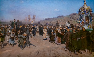 クルスク州の宗教行列 作： Ilya Efimovich Repin