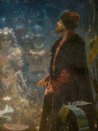 水中王国のサドコ（詳細） 作： Ilya Efimovich Repin