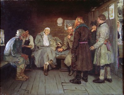 兵士の物語、1877 作： Ilya Efimovich Repin
