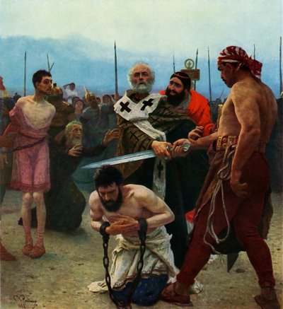 セント。 ニコラスは…罪のない人々の命を救う…」、1888年、1965年。 作： Ilya Efimovich Repin