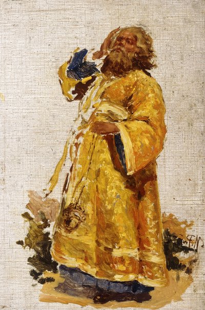 絵画「クルスク州の宗教的行列」の執事の研究 作： Ilya Efimovich Repin