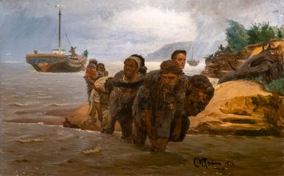 浅瀬を渡る塔 作： Ilya Efimovich Repin