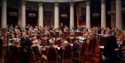 1901年5月7日、国務院の公式会議 作： Ilya Efimovich Repin