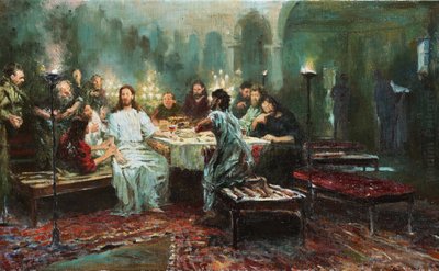 最後の晩餐 par Repin, Ilya Yefimovich (1844-1930) 作： Ilya Efimovich Repin