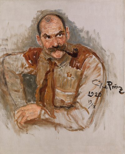 芸術家アクセリ・ガッレン＝カッレラの肖像、1865～1931年、1920年。 作： Ilya Efimovich Repin