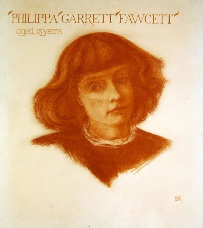 15歳のフィリッパ・ギャレット・フォーセットの肖像 作： 画像セルウィン
