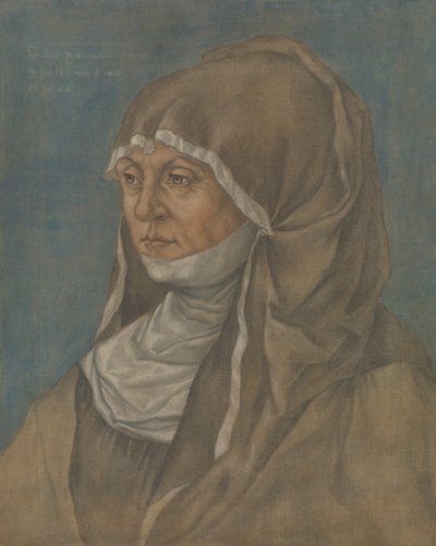 女性の肖像、カリタス・ピルクハイマー 1467-1532 と言われています。 作： Imitator of Albrecht Dürer