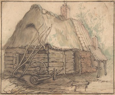 農場の建物、16 世紀後半から 17 世紀半ば。 作： In the manner of Abraham Bloemaert.
