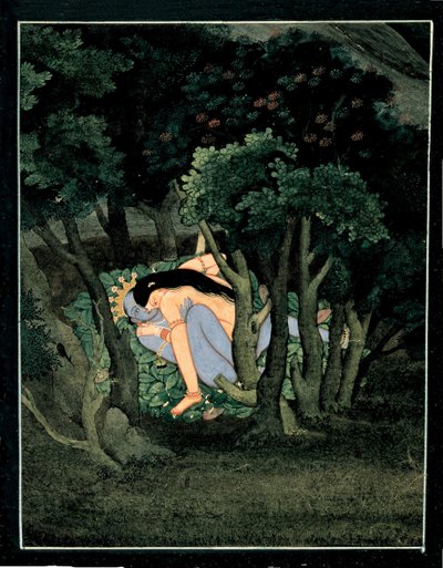ラーダに抱かれたクリシュナ、1775年 作： Indian Art