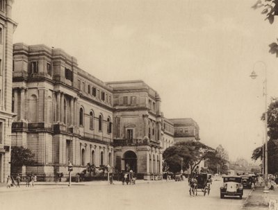 インド博物館とチャウリンギー通りを南から見る（モノクロ写真） 作： インドの写真家
