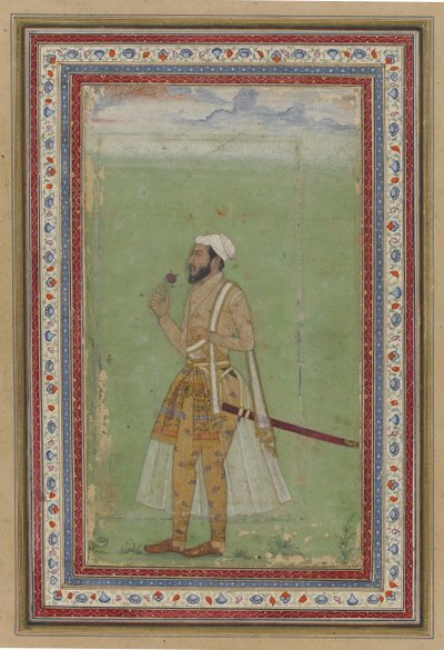 ムガール帝国、1640年頃（紙と紙と金） 作： Indian School
