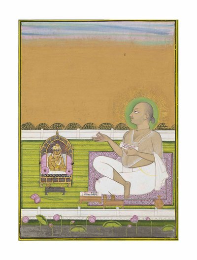 プシュティマルク派の賢者とシュリナースジ、1850年頃 作： Indian School
