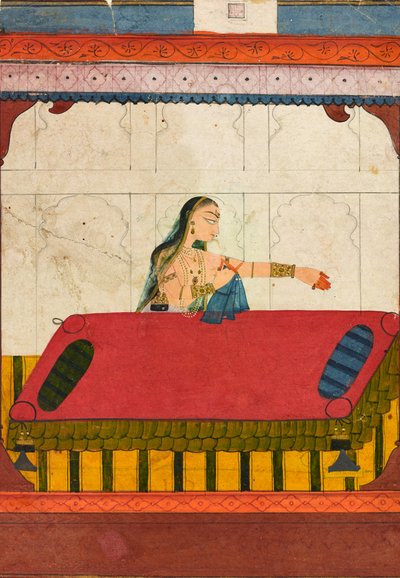 孤独な恋人、ラサマンジャリの断片、1710年 作： Indian School