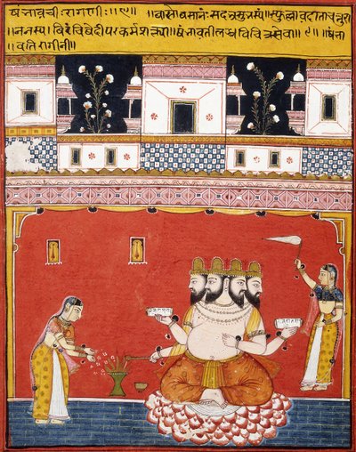 分散した「Ragamala：Khambavati Ragini」のページ 作： Indian School