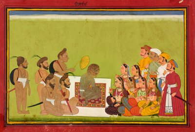 ロム・リシの聴衆、1700年から1725年頃 作： Indian School