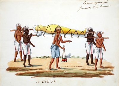 ブラフマンの葬列（紙にトイレ） 作： Indian School
