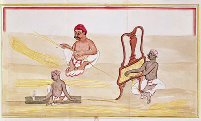 イギリスへの輸出用のむずむず椅子（紙にペンとインクとトイレ） 作： Indian School
