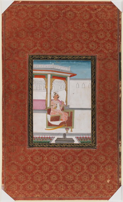 Chandhu Lal、1875-1900（紙に不透明なトイレとゴールド） 作： Indian School