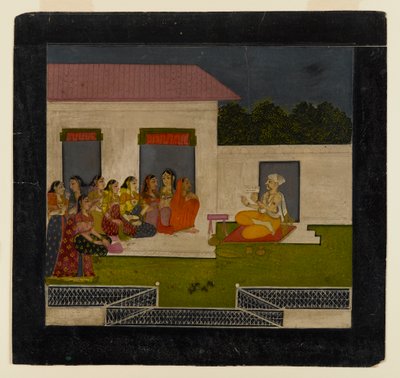 Devotional Discourse、1750-1775（紙に不透明なトイレと金） 作： Indian School