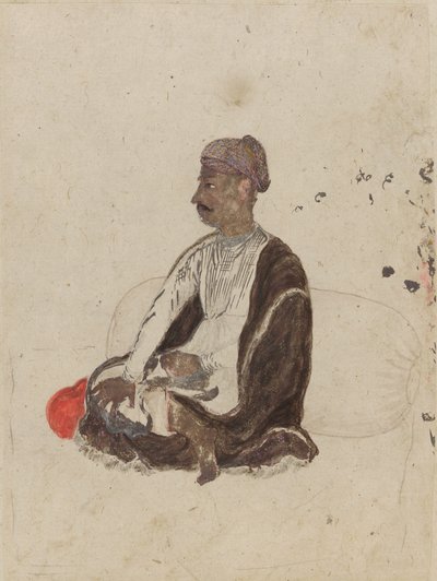 座っている男の姿 作： Indian School