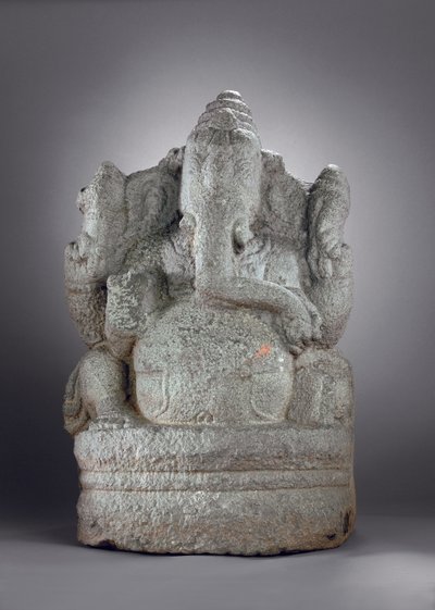 ガネーシャ、12〜13世紀（花崗岩） 作： Indian School