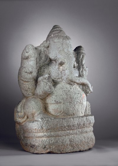 ガネーシャ、12〜13世紀（花崗岩） 作： Indian School