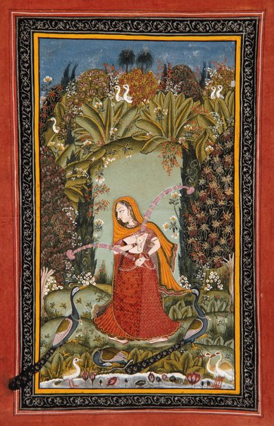 マルコスのガウリ・ラジーニ、1770年頃（紙に不透明なトイレ） 作： Indian School