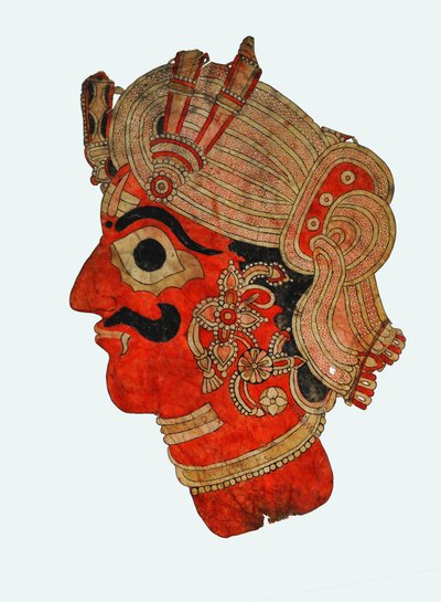 カルナータカ州の巨大な影の人形（革） 作： Indian School