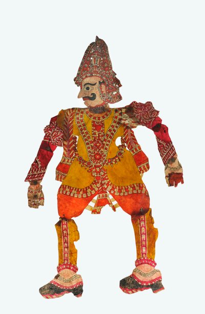 カルナータカ州の巨大な影の人形（革） 作： Indian School