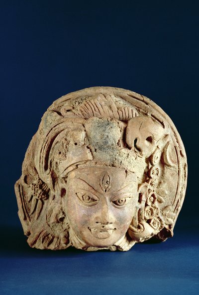 Undao、Newal、Ardhanarisvaraの責任者（テラコッタ） 作： Indian School