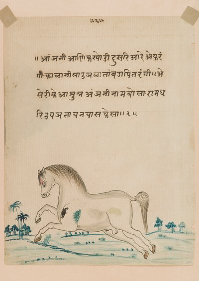 馬（紙に不透明なトイレ） 作： Indian School