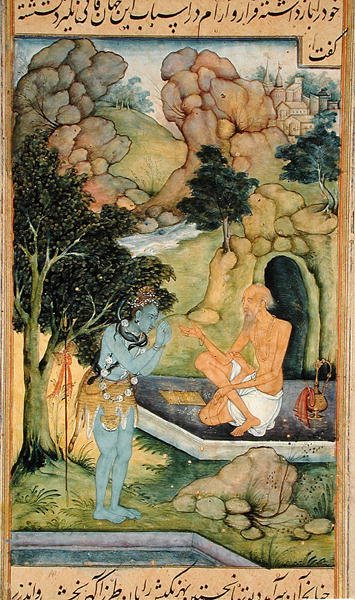 で。05,f.304v ブリンギサとシヴァ 作： Indian School